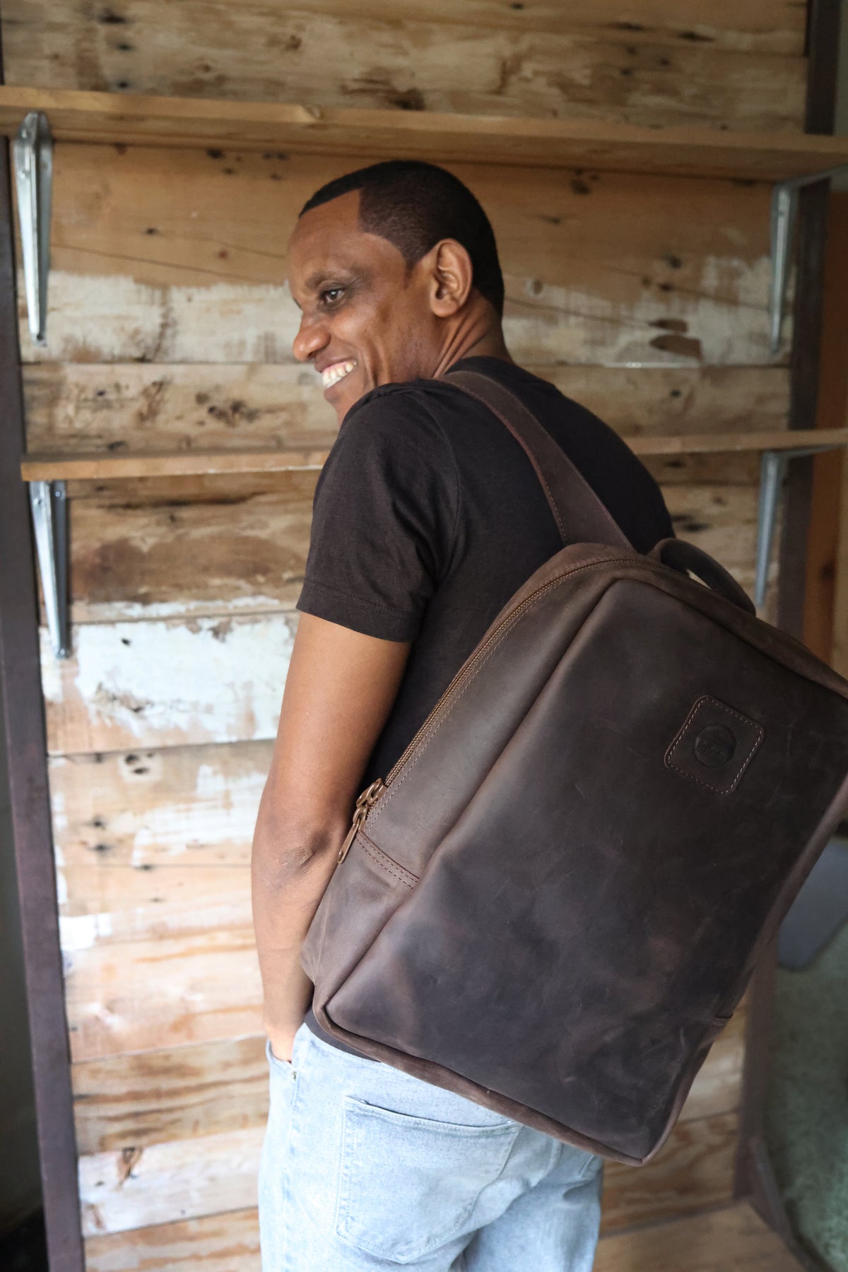 All Leather Professional Book Bag